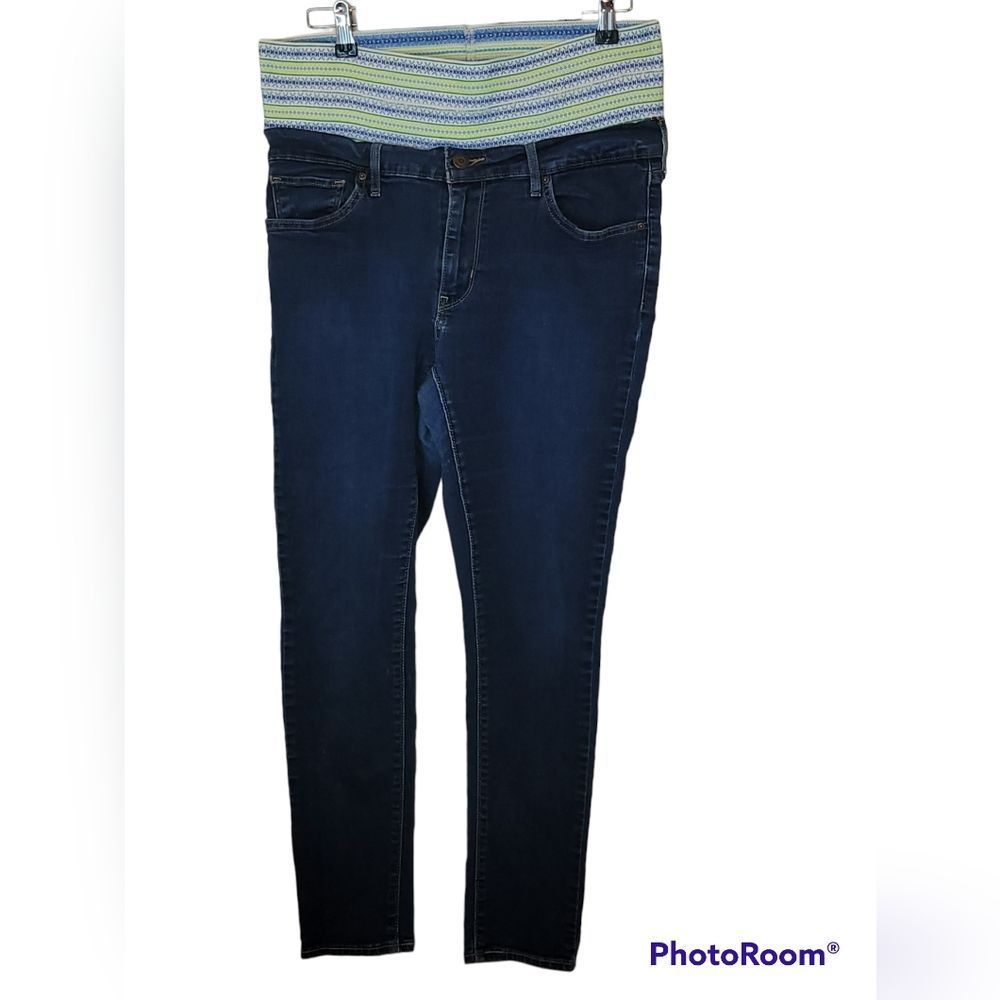 Women's Levi Strauss 711 Skinny Jeans with Elastic Waist Size 34